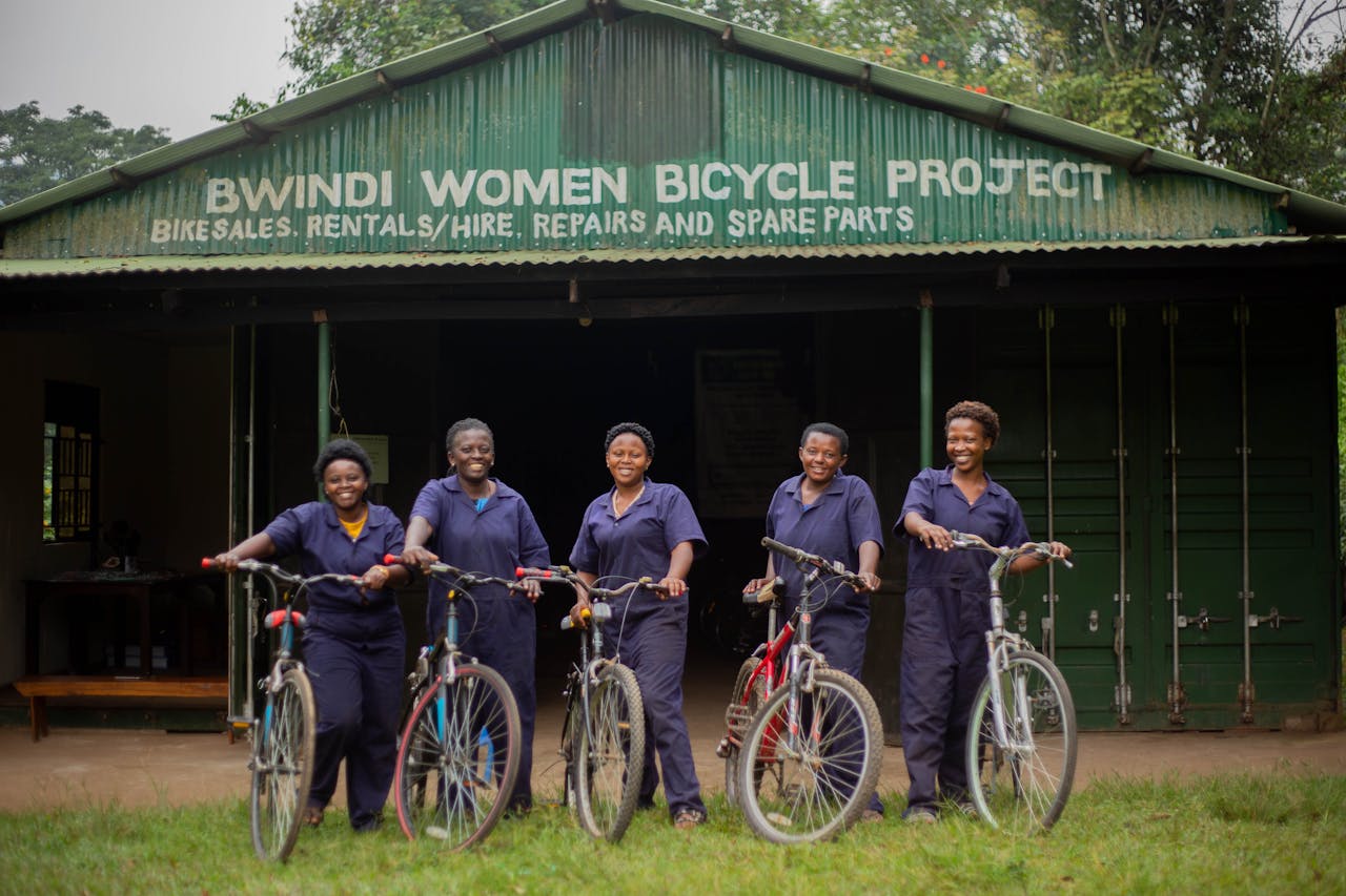 trusted-partner Women at Bwindi Bicycle Project empowering community through cycling initiatives.